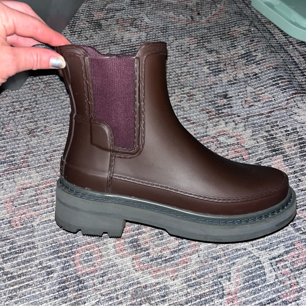 Hunter Refined Chelsea Boot - Dark Purple